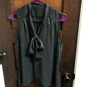 Dark gray chiffon blouse